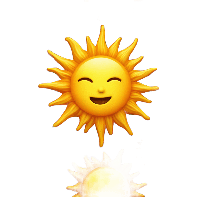 Highly realistic image of the sun emoji