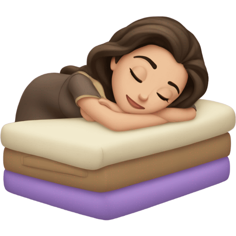 Sleeping brunette beauty Disney emoji