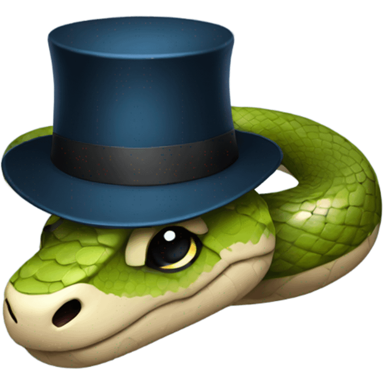 Snake in a New Year's hat emoji