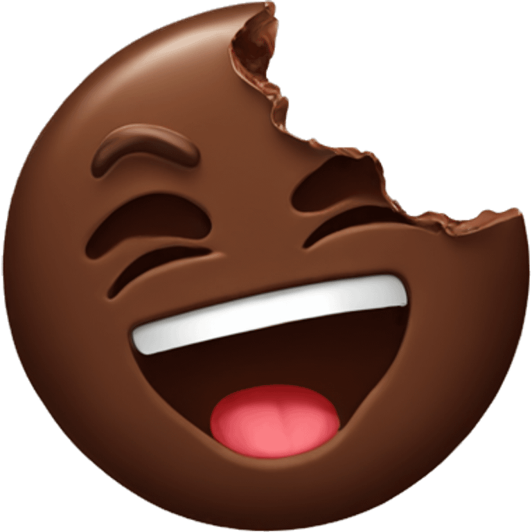 Bited chocolate  emoji