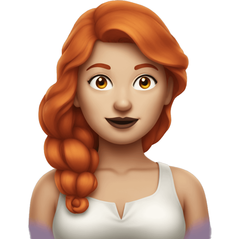 Curvy redhead Halloween sfw emoji