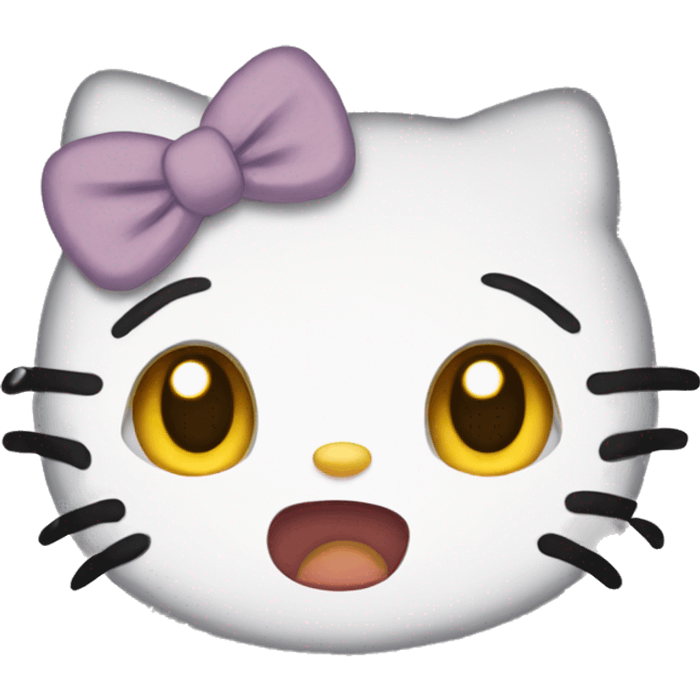 Hello kitty tears emoji