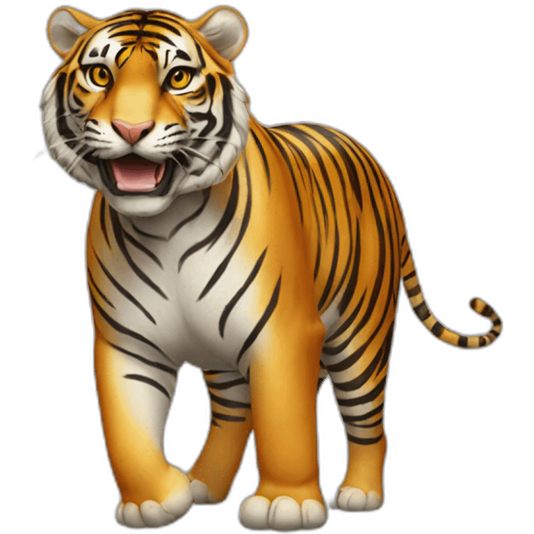 tigre sur un élèphant emoji