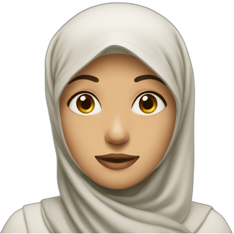 Character wamen wearing hujab emoji