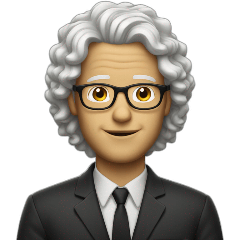 White man with golden curly hair and glasses emoji