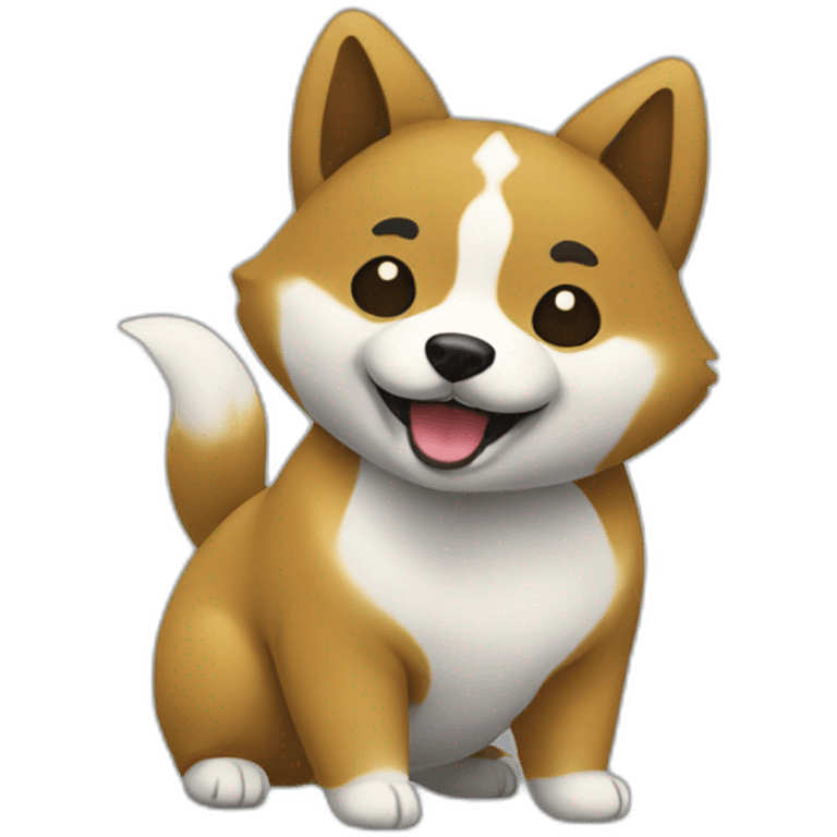 dansing-black-shibainu emoji