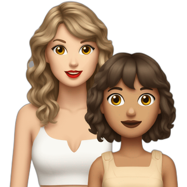 Taylor swift with brune girl emoji