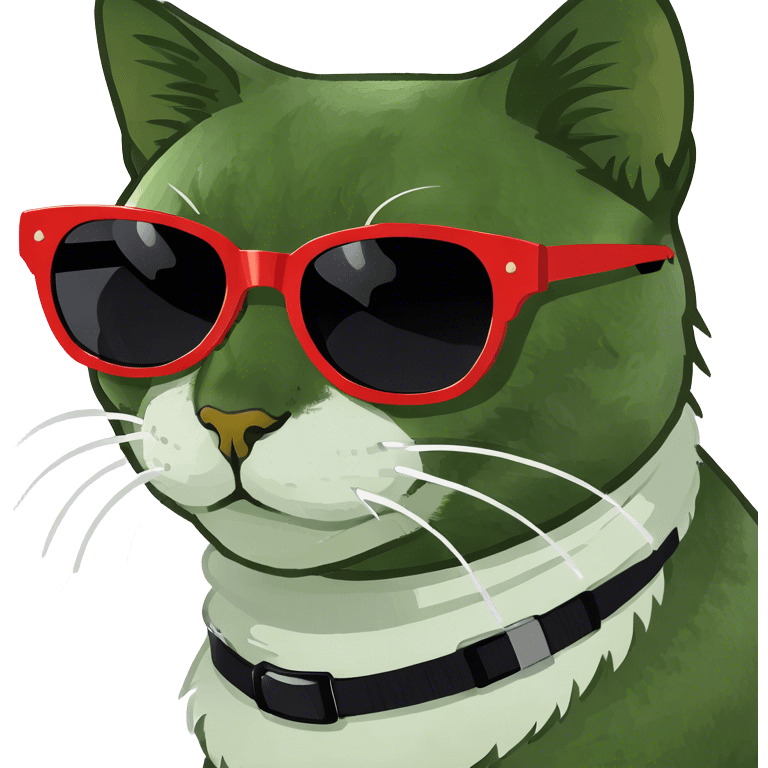 Cat with sunglasses emoji