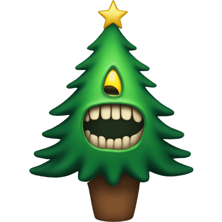 terrifying christmas tree emoji