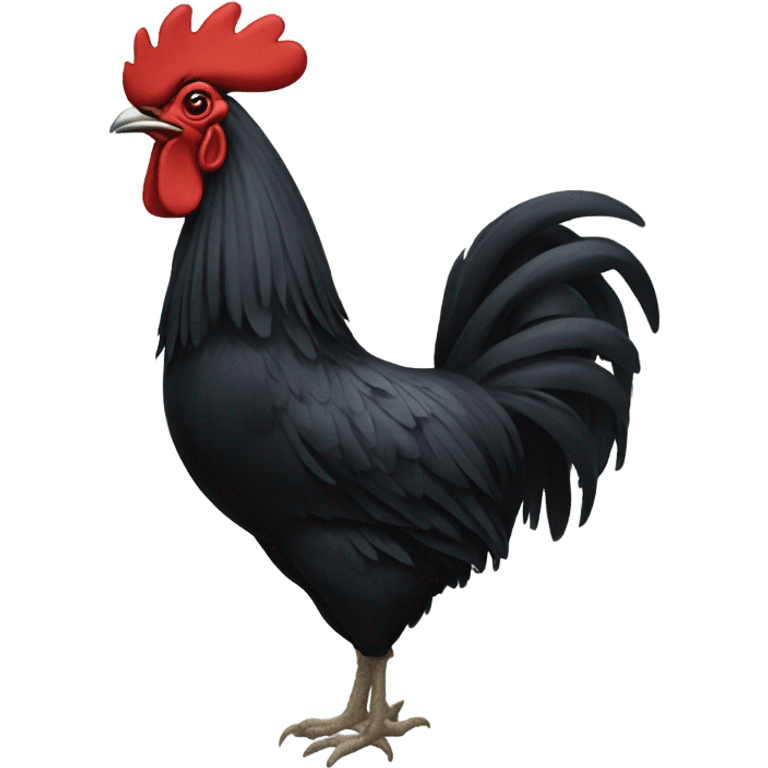 Black rooster emoji