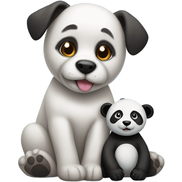 Dog with panda emoji