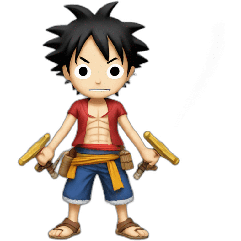 Luffy with two swords emoji