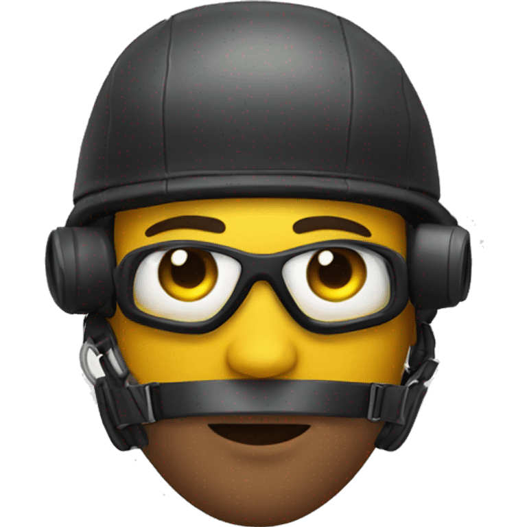 Man with scuba gear upside down emoji