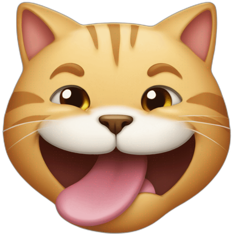 Cat tongue out emoji