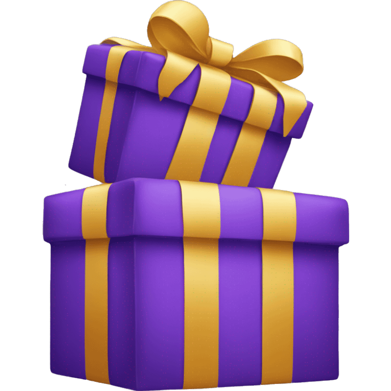 Purple Christmas gift emoji