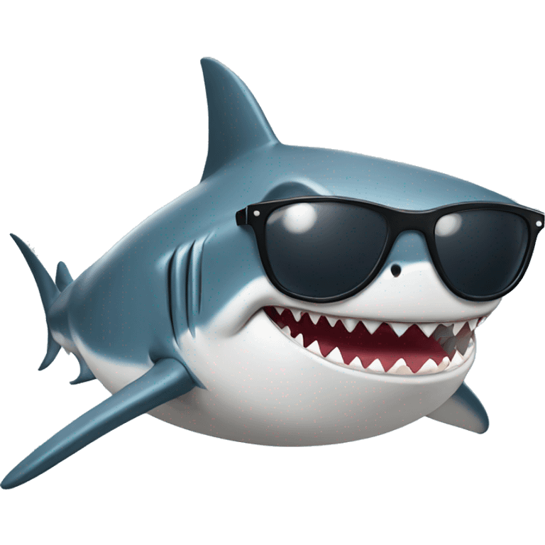 shark with sunglasses emoji