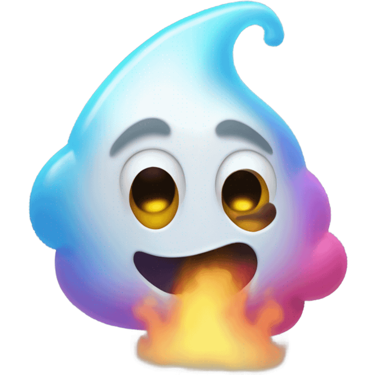 Farting ghost emoji