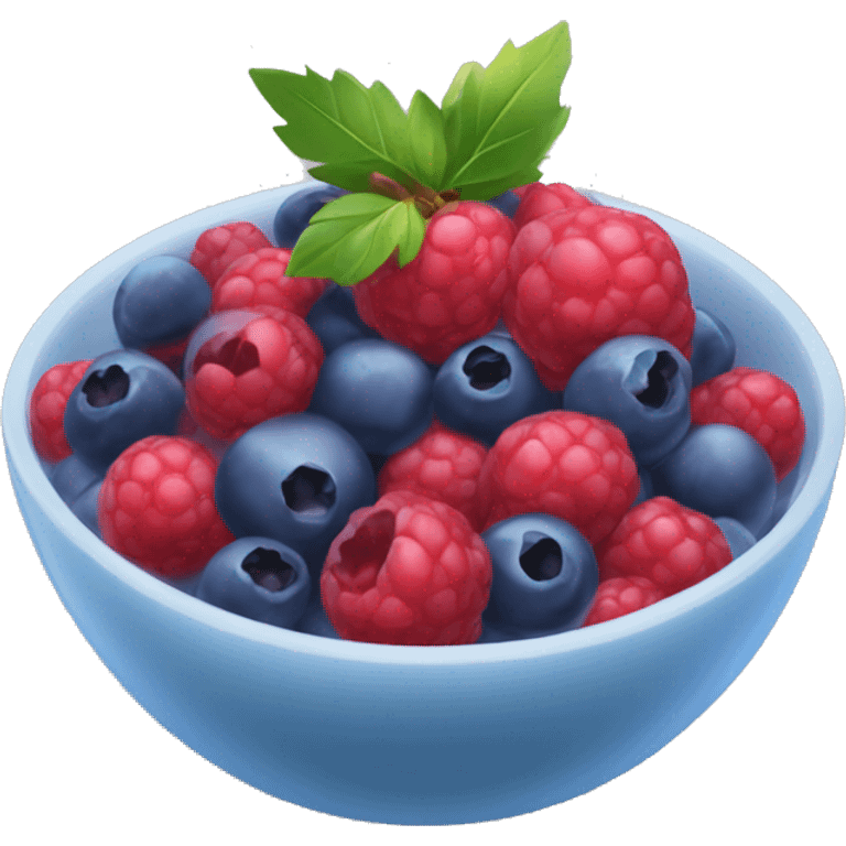 Frozen berries in the bowl  emoji