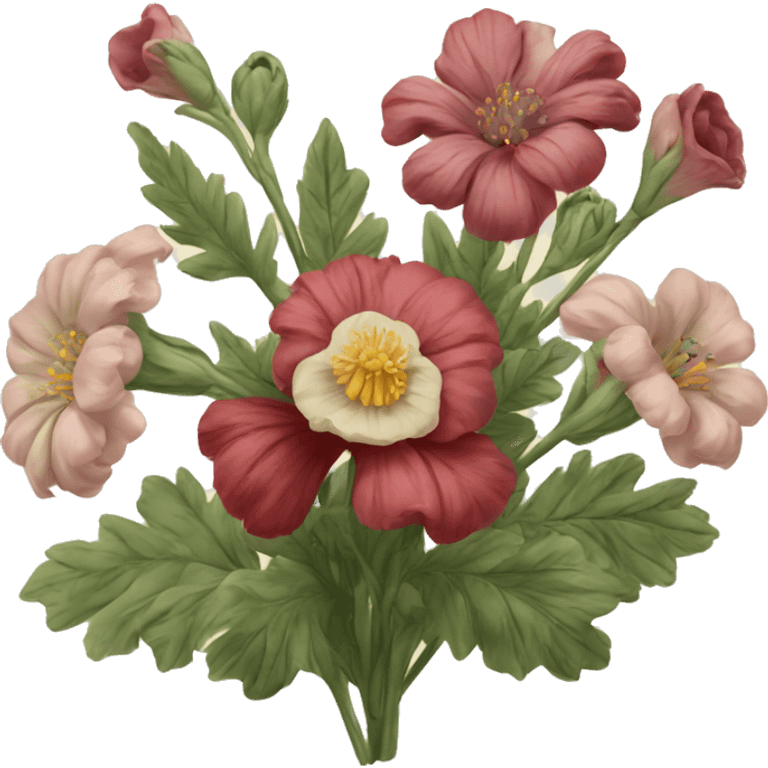 victorian flowers emoji