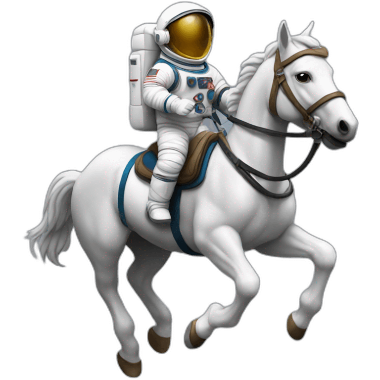 An astronaut riding a horse emoji