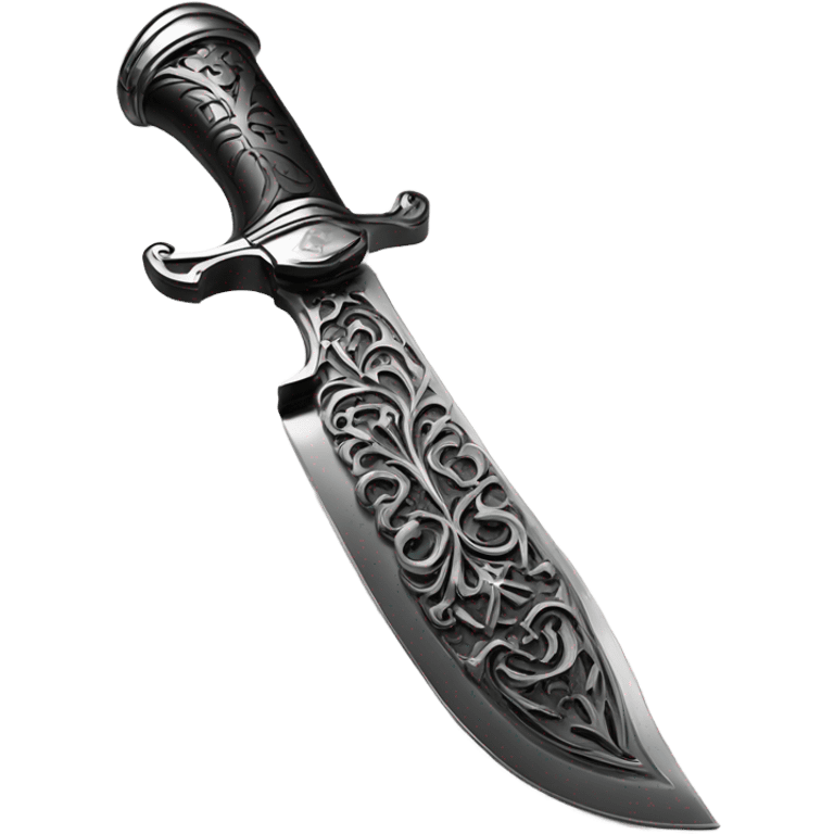 Gothic chrome knife emoji