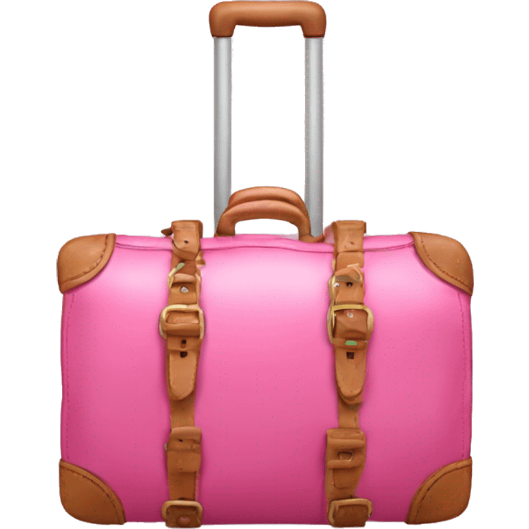 Traveling bag  pink emoji