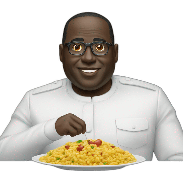 Macky sall with hungry emoji