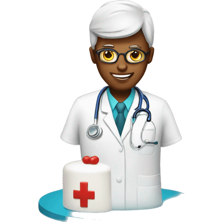 Medical doctor cake emoji