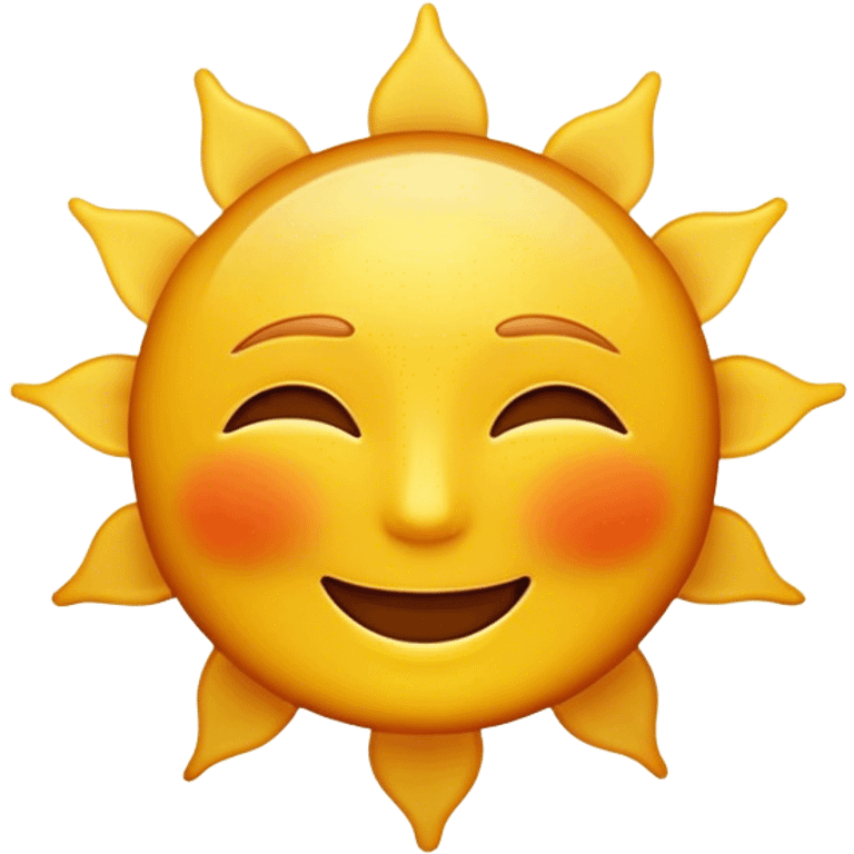 Cinematic Realistic Sunshine Emoji, Warm and golden, with soft rays of light streaming down from a bright, glowing sun. The golden hue bathes the world in warmth, uplifting the spirit and bringing a sense of joy and radiance. Soft glowing outline, capturing the essence of happiness, warmth, and light in a beautiful sunny day! emoji