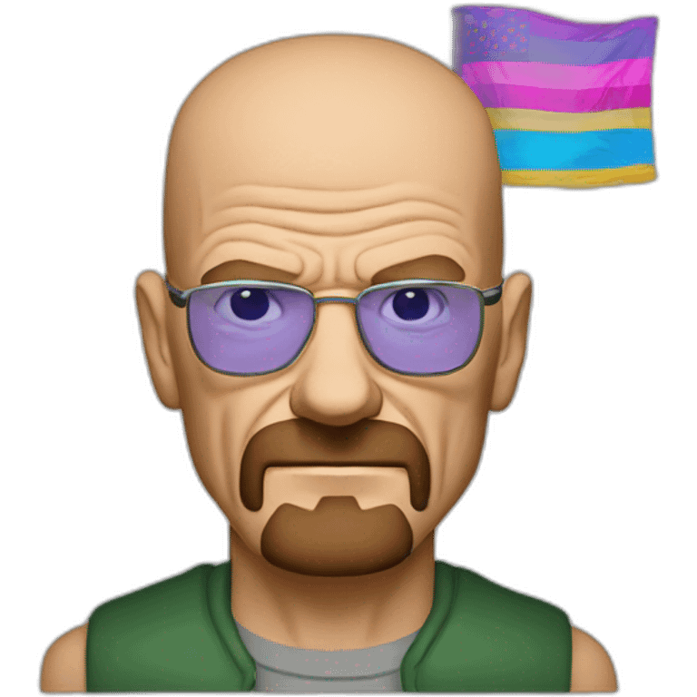 walter white with the transexual pride flag emoji