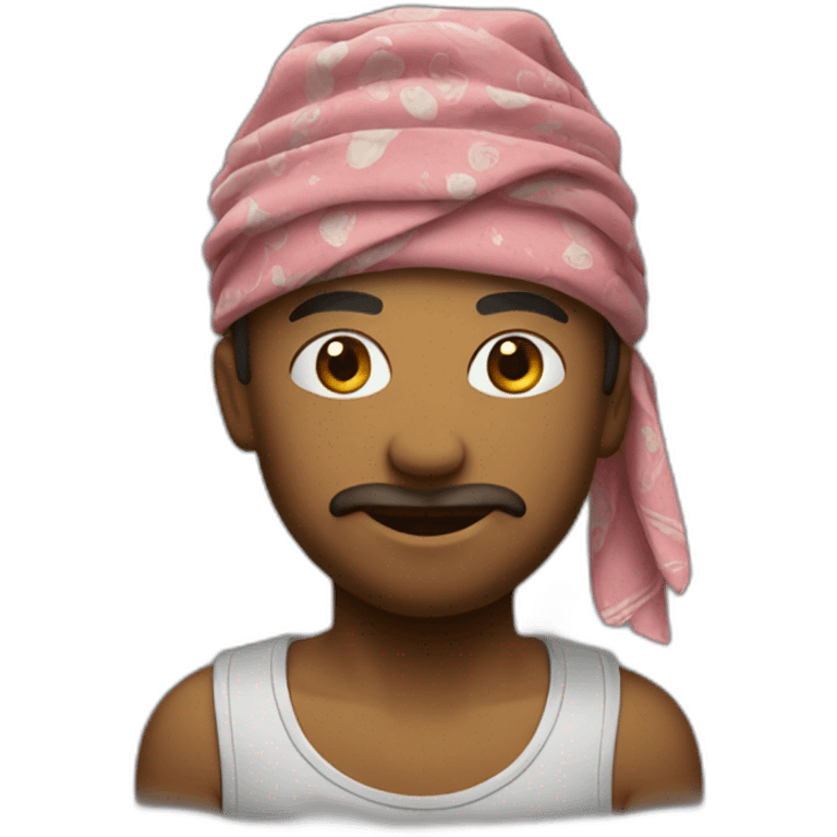 emodji avec un bandana sur la tete emoji