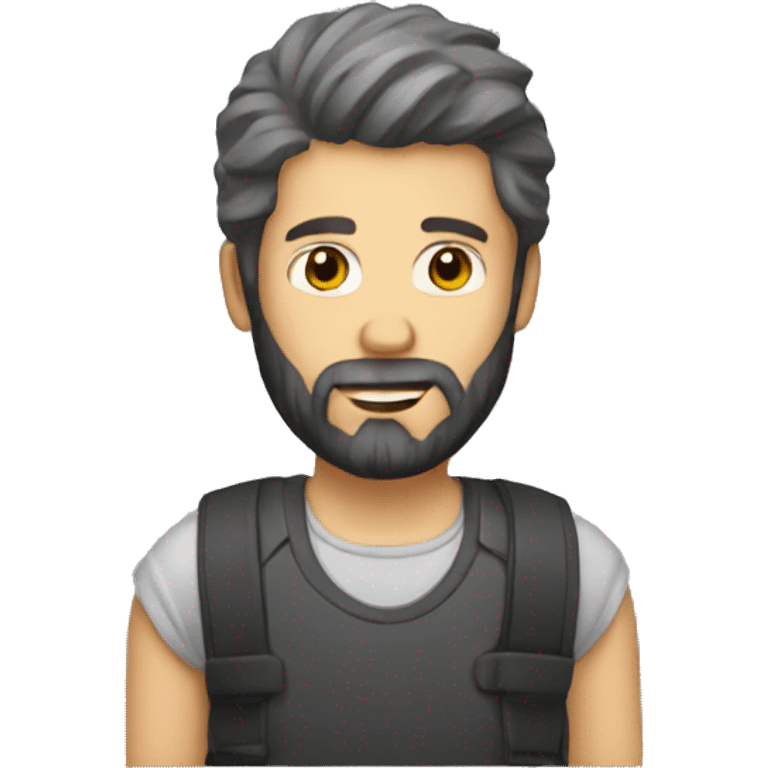 bearded man in car realistic  emoji