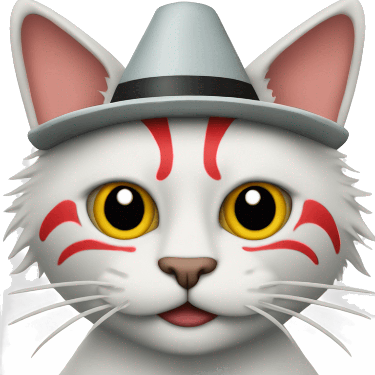 Organigramme cat with clown hat and nose emoji