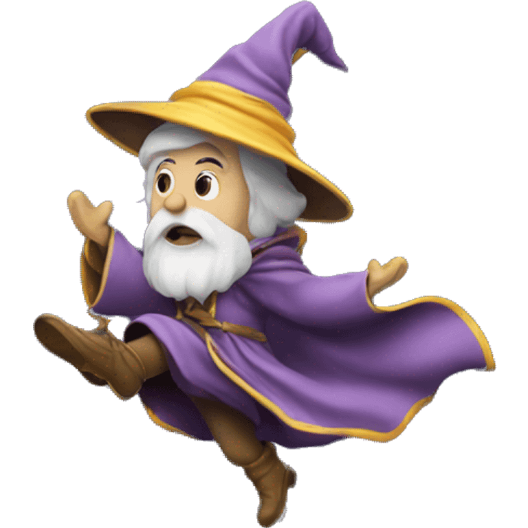 Wizard flying to the moon  emoji