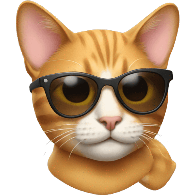 Cat with sunglasses emoji