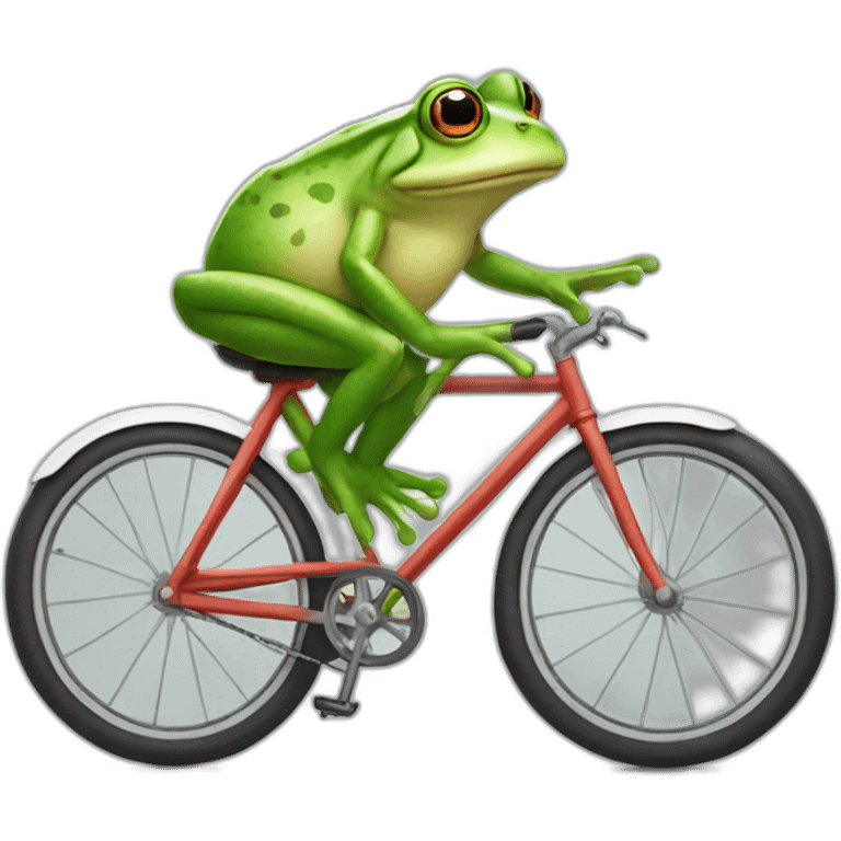 Frog on a bike emoji