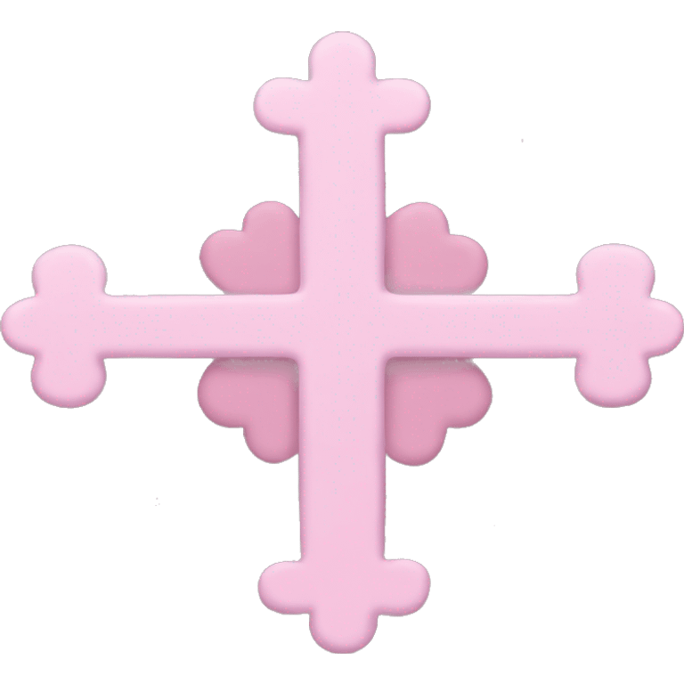 pastel pink cross emoji