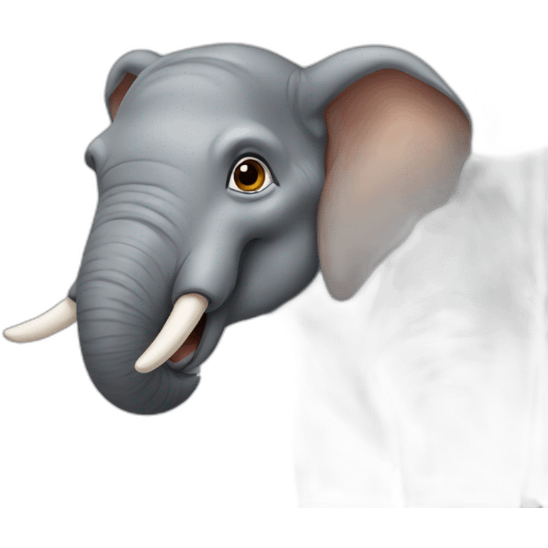 Elephant mixed with donkey emoji