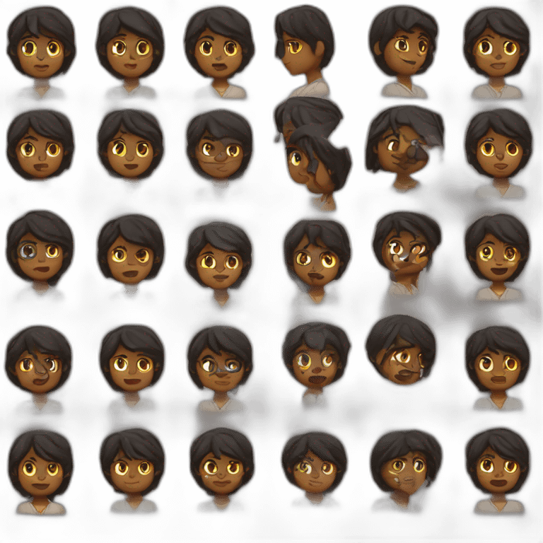 Indian college student dark skin emoji