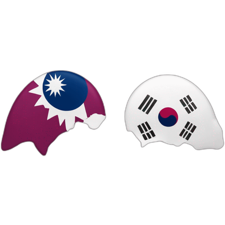 Qatar and south Korea emoji