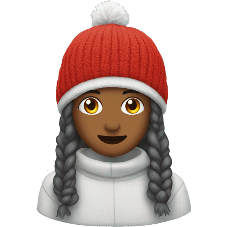 Winter Christmas beanie  emoji