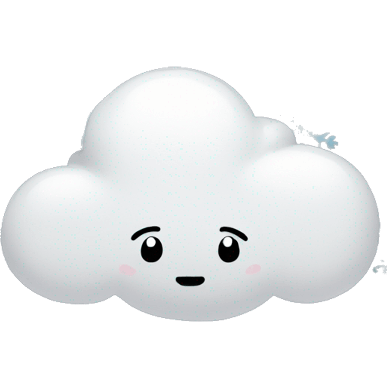 Cloud with 3 snowflakes emoji