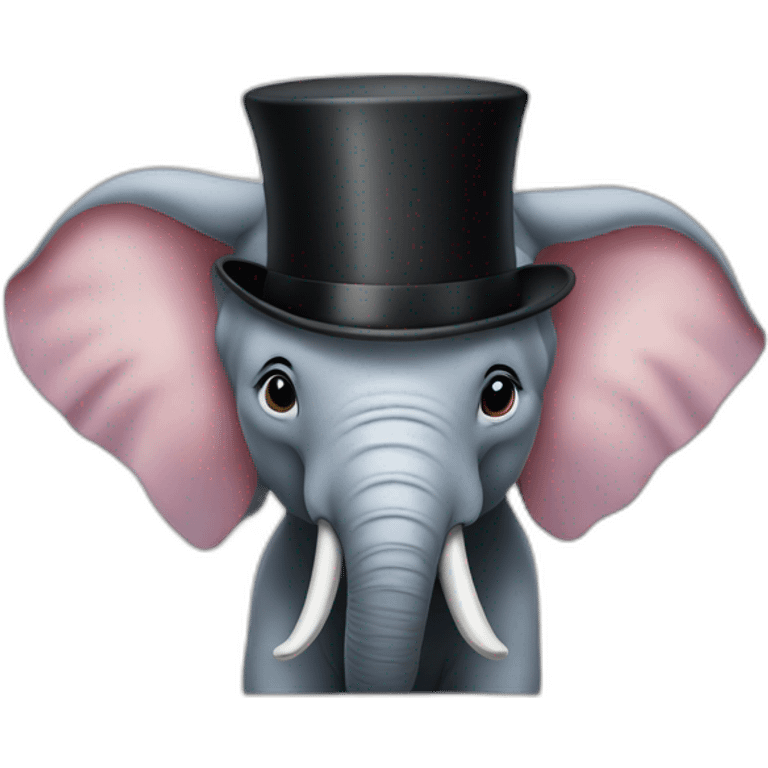 elephent with top hat emoji