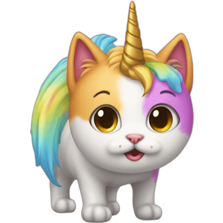 Cat peeing unicorn emoji