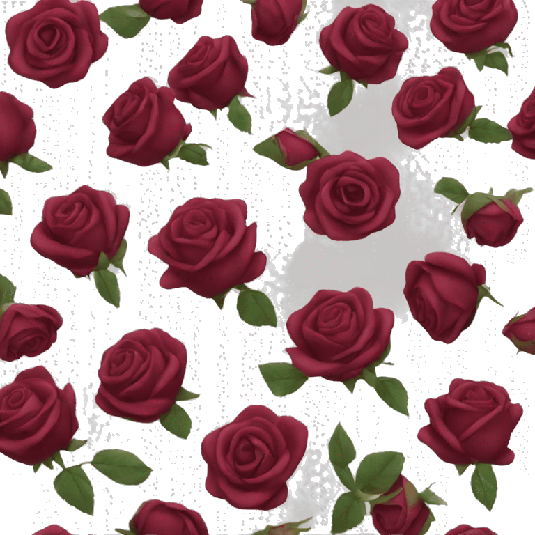 Burgundy rose emoji