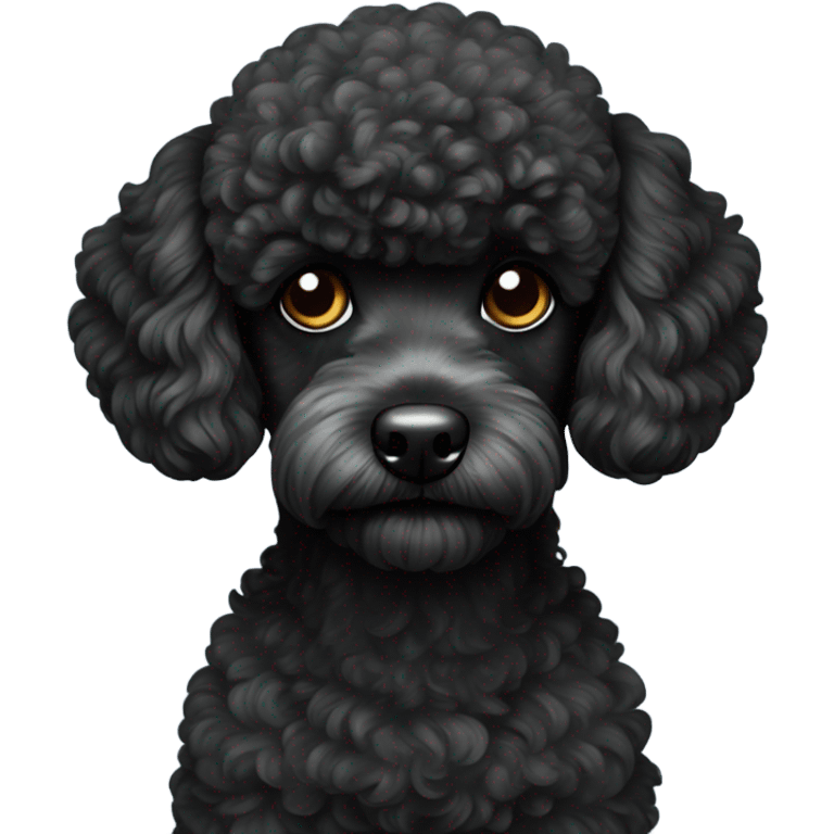 Black miniature poodle emoji