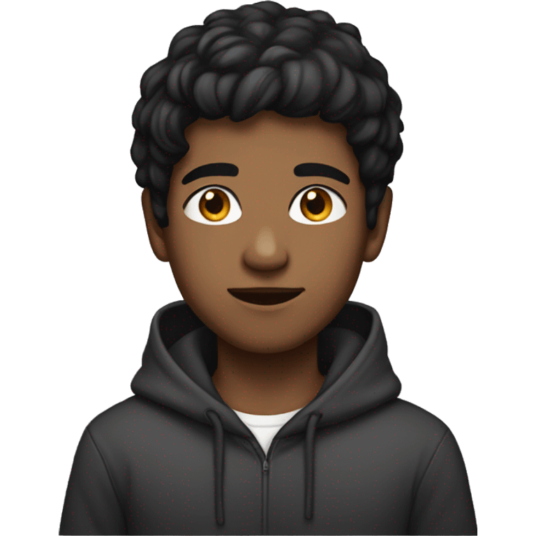 black-haired boy in gay hoodie emoji