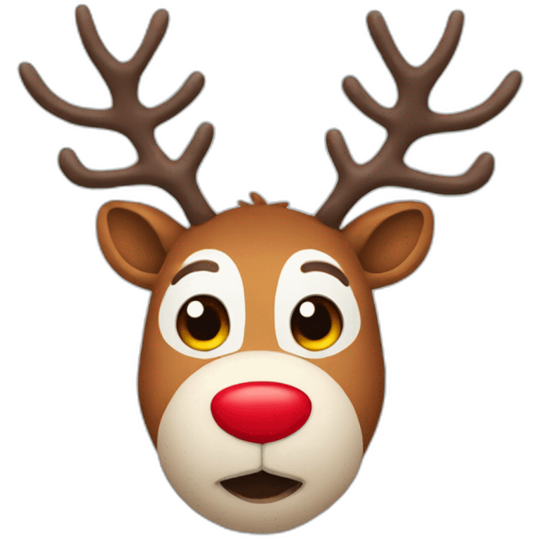 rudolph face emoji