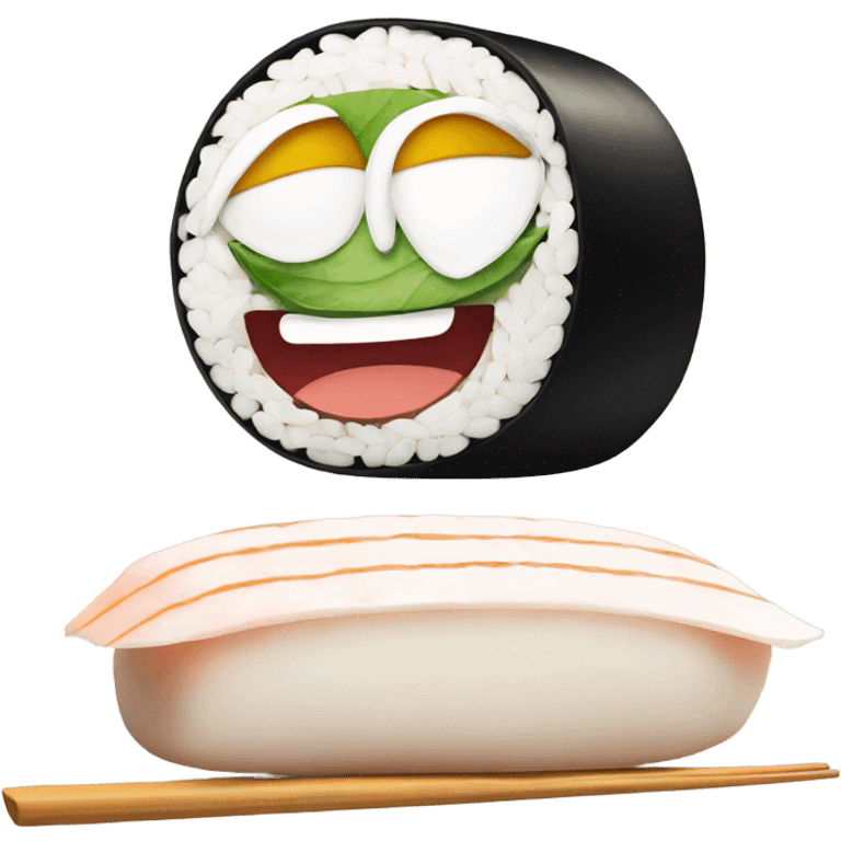 Sushi with face  emoji