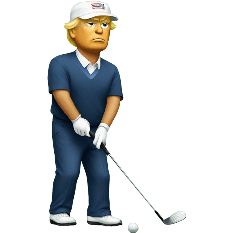 Trump golfing  emoji